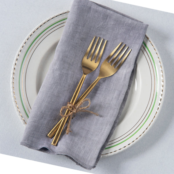 Taupe Dinner Fork(Set of 2) - Buy Brass Cutlery Set - Buy Brass Cutlery for home - handicraft items online.