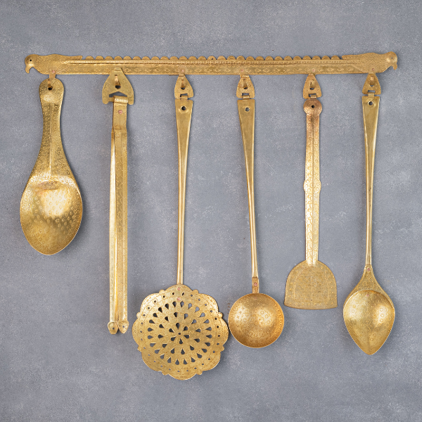 Bawarchi Brass Ladle(Set of 7)