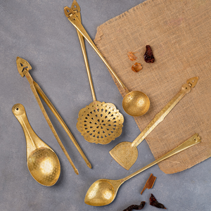 Bawarchi Brass Ladle(Set of 7)