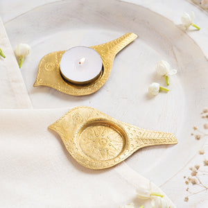 Panchhi Brass Tealight Gift Box