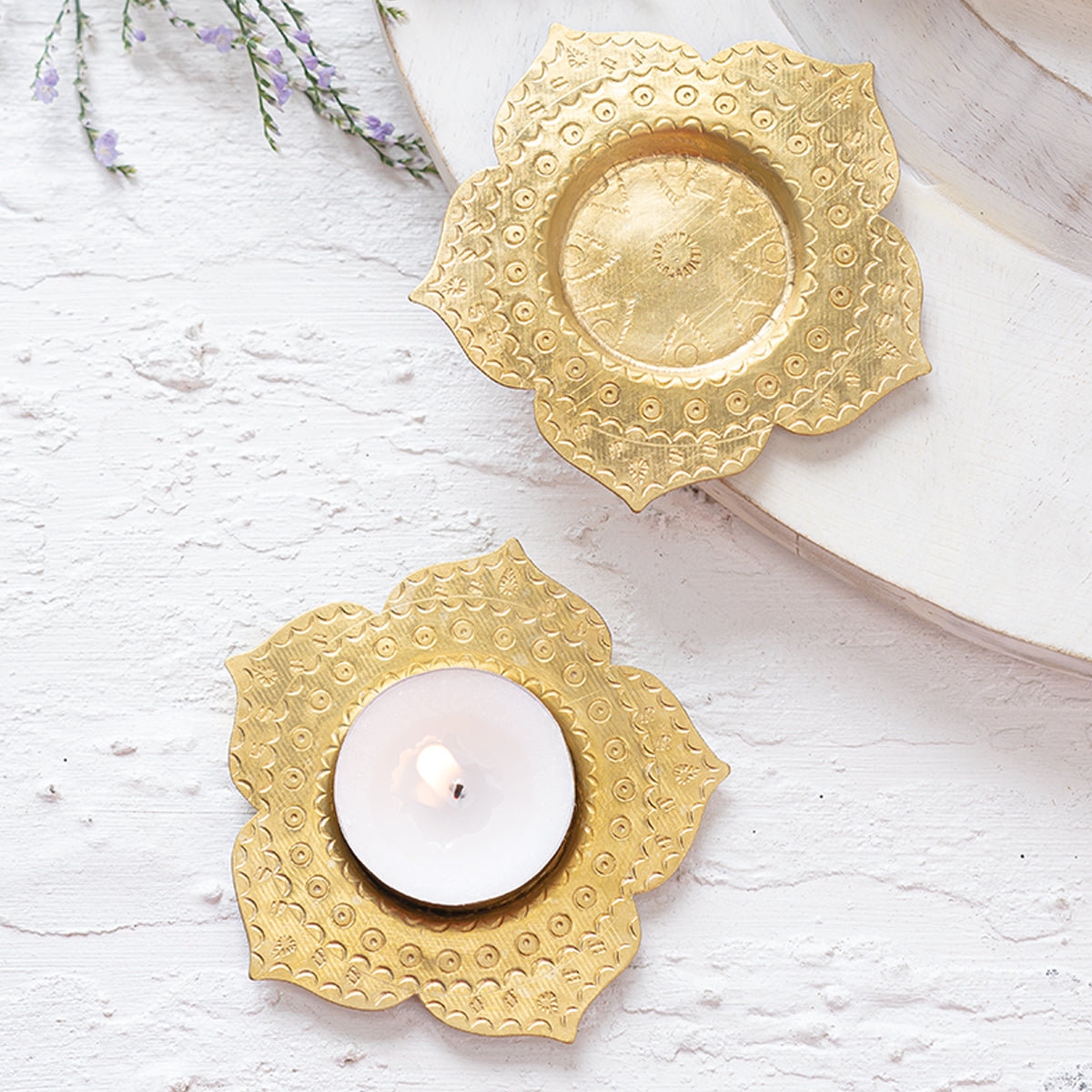 Phool Brass Tealight Gift Box