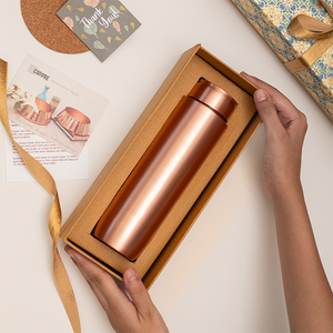 Quench Copper Water Bottle Gift Box