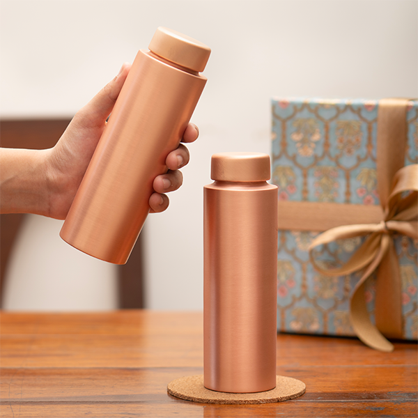 Recharge Copper Water Bottle Gift Box