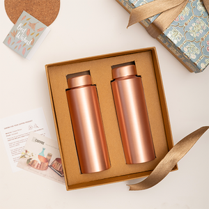 Recharge Copper Water Bottle Gift Box