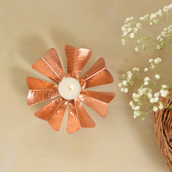 Sepiole - copper candle holder - Diwali gifts.