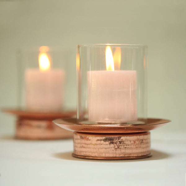 Hurricane Lamp - Copper Lamp - copper home decor India