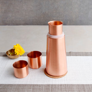 Pure Copper Water bottle with glass/tumbler sets at the best prices