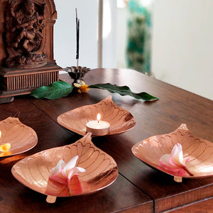 Prayer Leaf - copper home decor India - Indian artisans