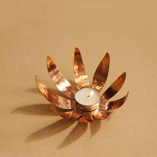 Sunflower Tea Light - handcrafted products online - Indian artisans