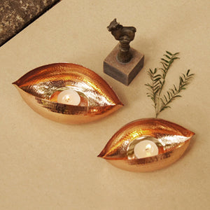 Copper Pod - copper candle holder - Diwali gifts.