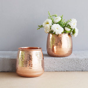 Buy Copper Viola Vase Handcrafted  From Interior Design Shops In Pune.