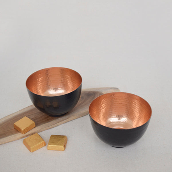 Cuyahoga Copper - Set of 2 - Pure Copper - Prep, Snack and Dip Bowls! Packaged in Attractive Gift Box