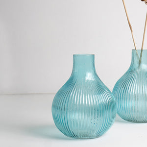 Turquoise Glass Vase